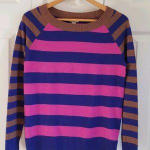 Fossil Lambs Wool Cashmere Blend Stripe Sweater